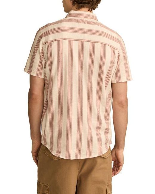 Lucky Brand Multicolor Short Sleeve Cotton-Blend Button-Up Shirt for men