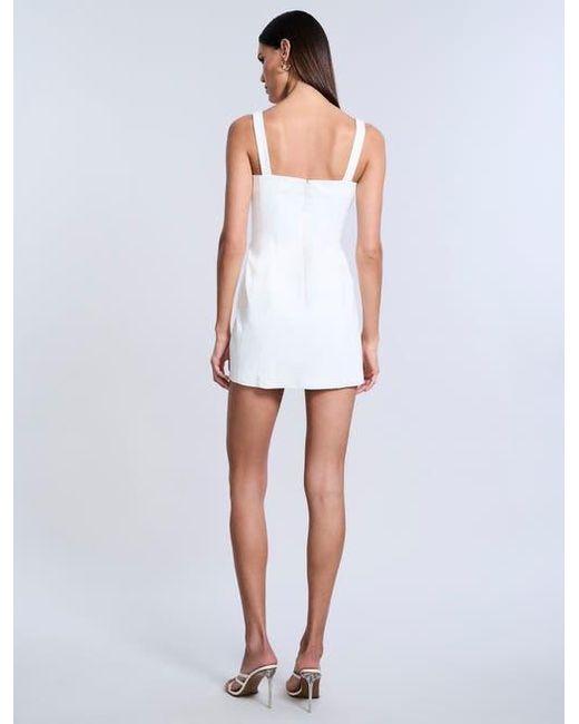 BCBGMAXAZRIA White Twill Mini Dress