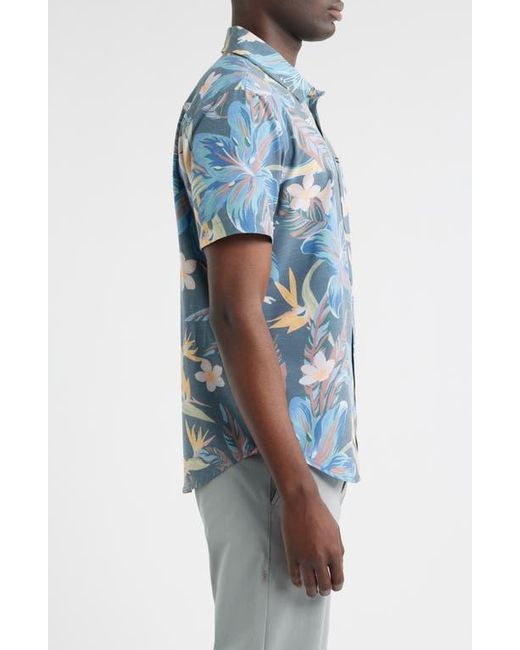 Dark Seas Blue Ritter Button-Up Shirt for men