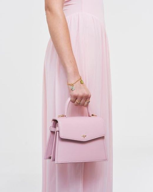 Fable England Pink Small Structured Tote Bag