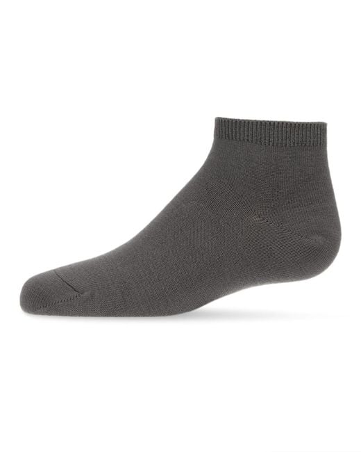 Memoi Gray Basic Silky-Soft Gauge Ankle Sock