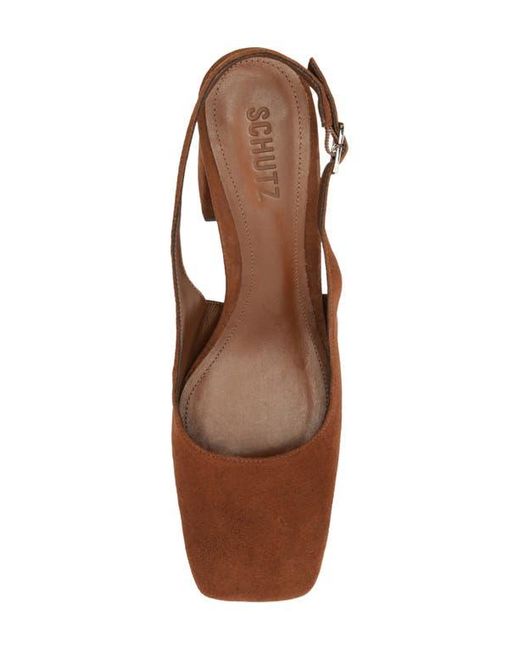 SCHUTZ SHOES Brown Leia Slingback Pump