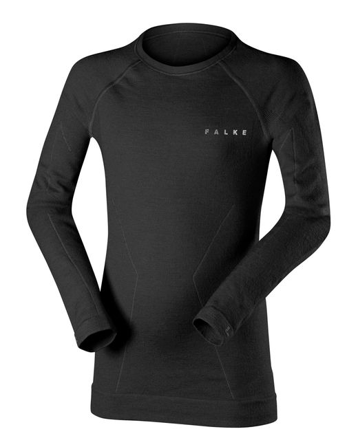 Falke Black Wool Tech Base Layer Top
