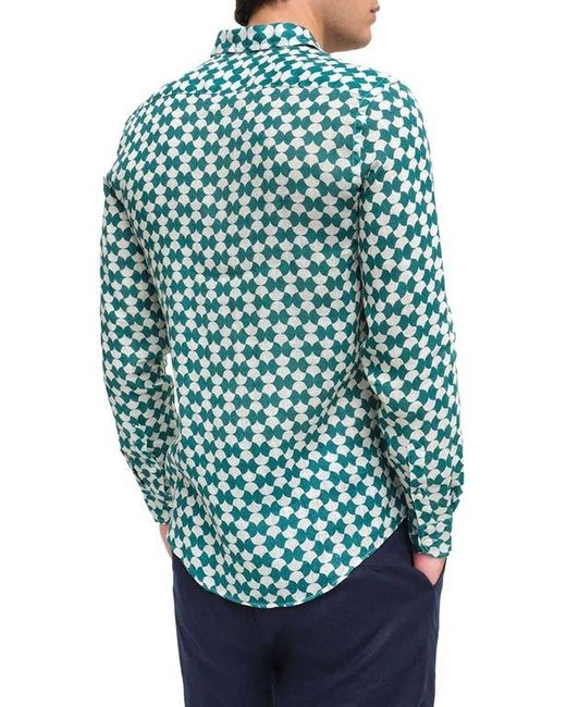 Peninsula Blue Soffi Linen Shirt for men