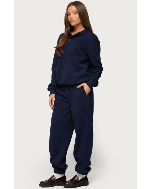 Edikted Blue Jayce Sweatpants