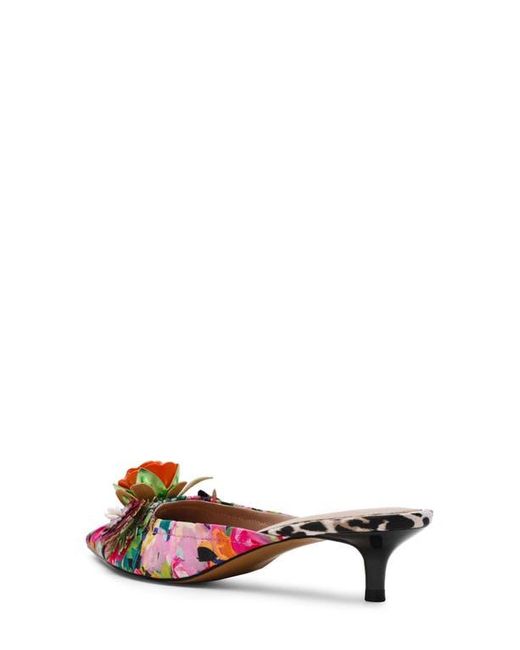 Betsey Johnson Pink Abigayle Kitten Heel Satin Mule