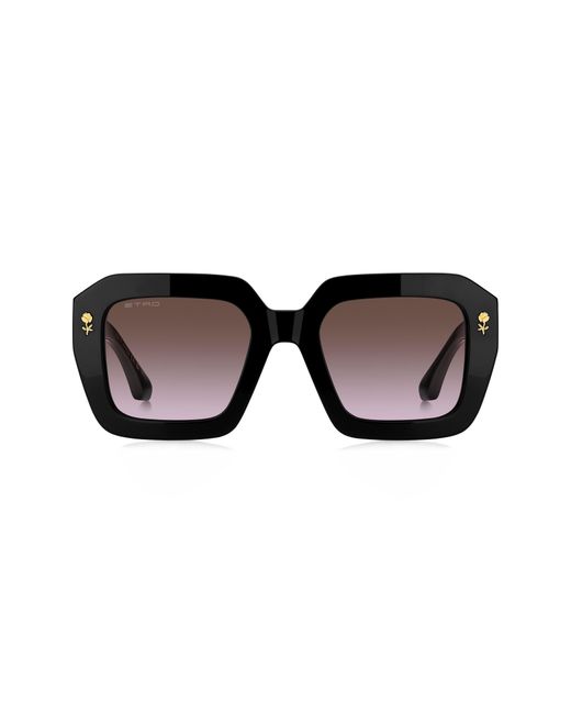 Etro Black 52Mm Gradient Rectangular Sunglasses