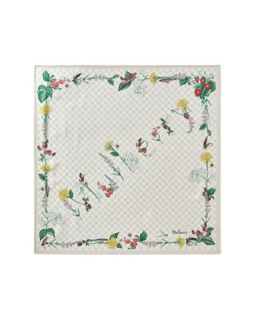 Mulberry Metallic Square Scarf