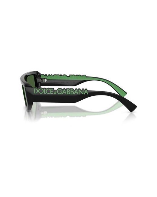 Dolce & Gabbana Green 56Mm Rectangular Sunglasses