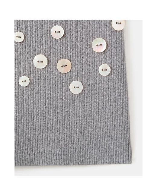 Mango Gray Decorative Button Knit Shorts