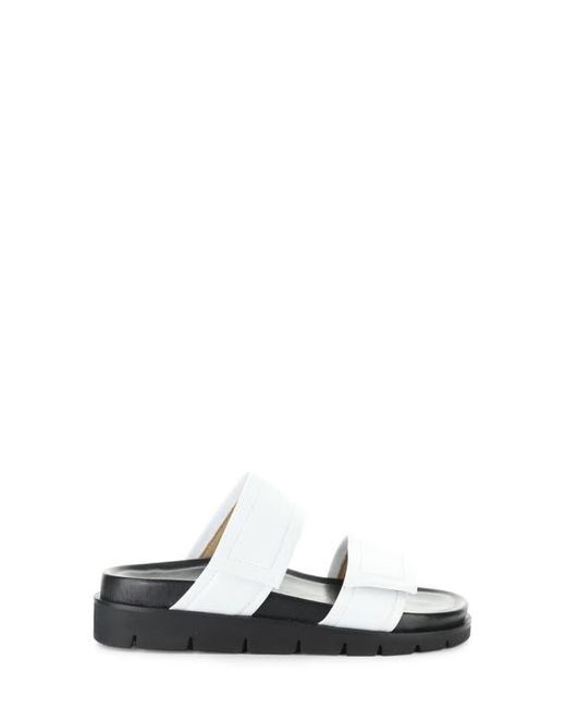 Bos. & Co. White Starla Platform Slide Sandal