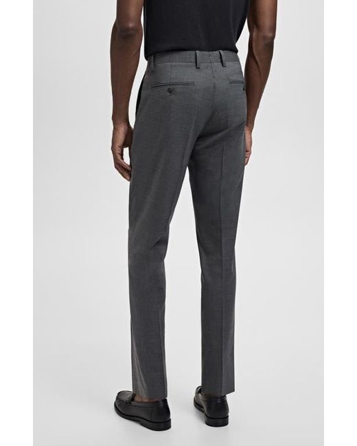 Mango Black Turin Virgin Slim Fit Wool Pants for men