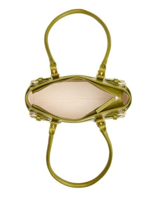 Reformation Green Dominique Leather Shoulder Bag