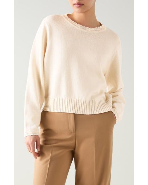 L.K.Bennett Natural Sandy Relaxed Cotton & Cashmere Sweater