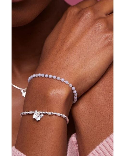 Estella Bartlett White Amelia Beaded Slide Bracelet