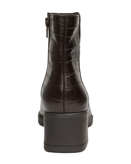 Ara Brown Plum Side Zip Bootie