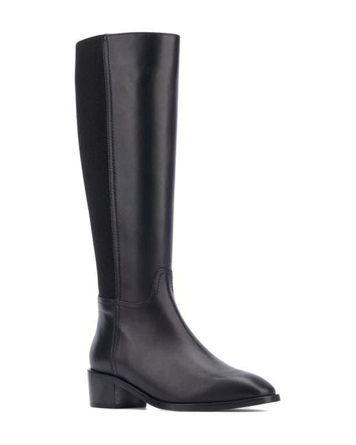 Aquatalia Black Ricarda Weatherproof Knee High Boot