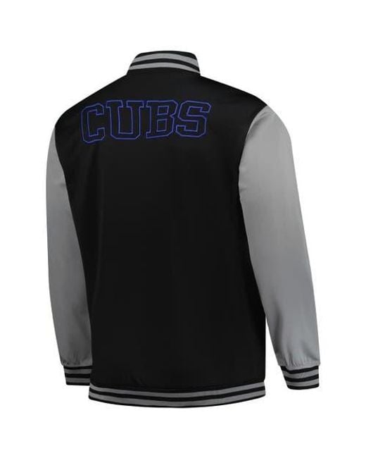 Profile Black Chicago Cubs Full-Snap Varsity Jacket for men