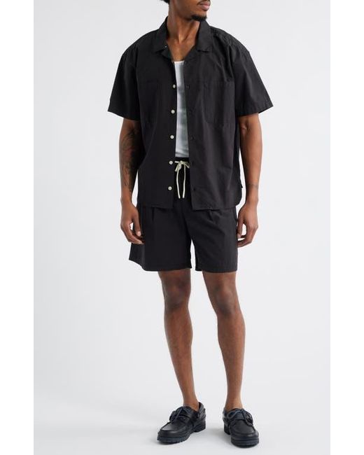 Standard Issue Blue Camp Pleated Shorts for men
