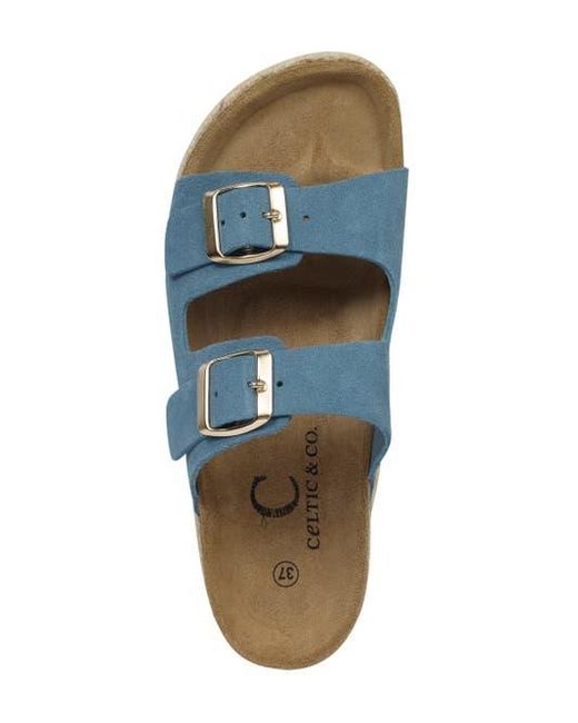 Celtic & Co. Blue Double Buckle Sandal
