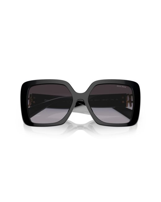 Miu Miu Black 56mm Gradient Irregular Sunglasses