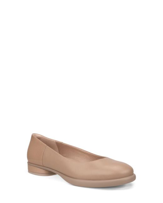 Ecco Brown Sculpted Lx Water Resistant Ballet Flat