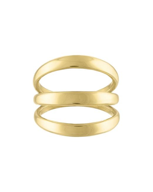 BEN ONI Metallic Stacked Lines Ring