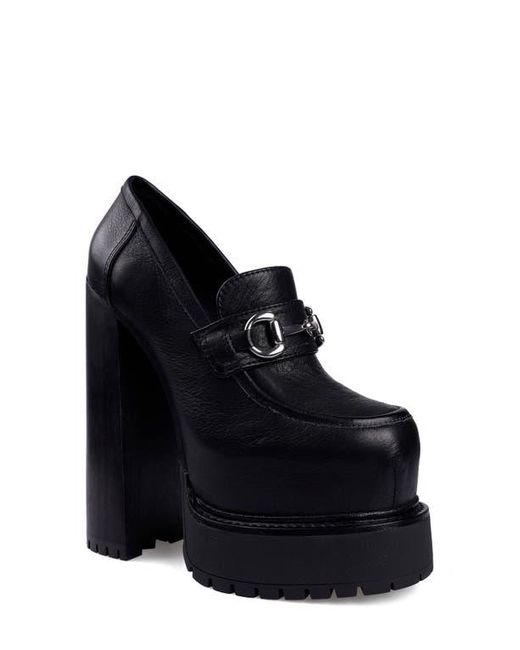 Zigi Black Thai Platform Bit Loafer Pump