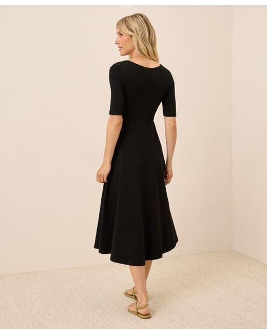 Pact Women's Black Fit & Flare Signature Scoop Dress - www.jkreigsman.com