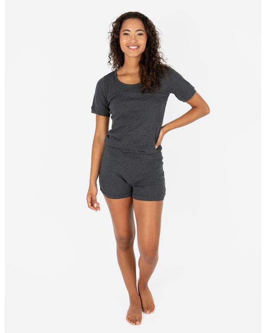 Leveret Blue Short Cotton Solid Pajama Set