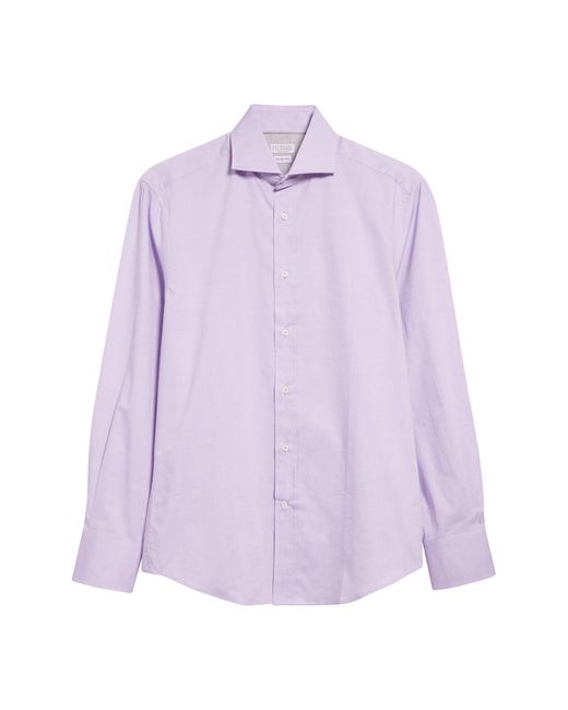 Brunello Cucinelli Purple Slim Fit Button-up Shirt for men