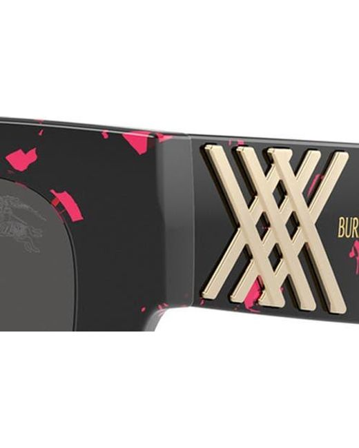 Burberry Black 53Mm Rectangle Sunglasses