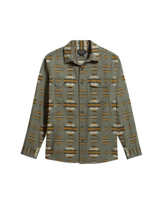Pendleton Green Tanner Twill Button-Up Shirt for men