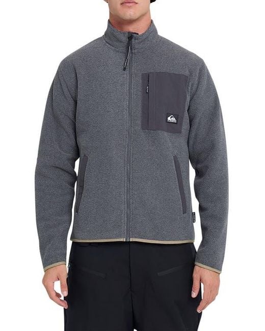 Quiksilver Gray Aker Front Zip Jacket for men