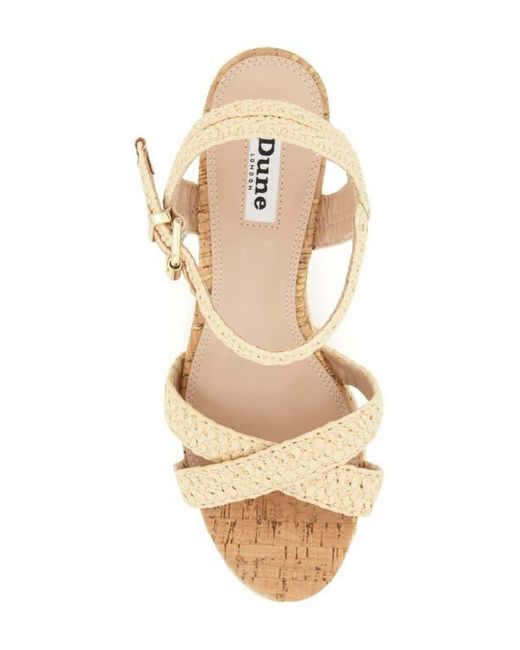 Dune Natural Kelisa Woven Wedge Sandal
