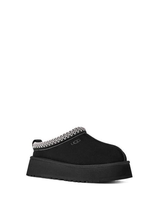 Ugg Black Tazz Ii Genuine Shearling Lined Platform Slipper