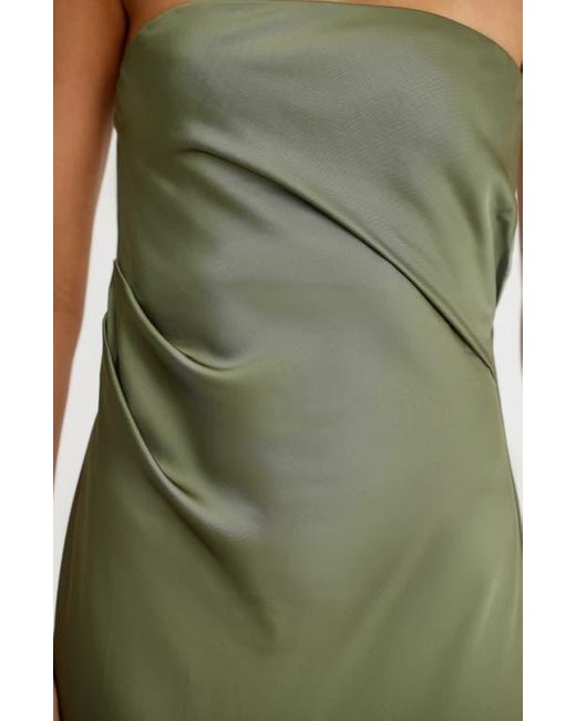 lucile sleeveless satin maxi dress Significant Other Lucile Strapless Maxi Dress
