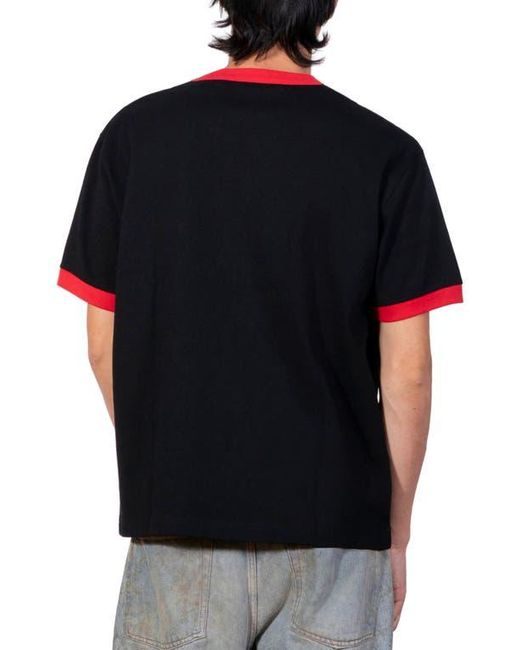 Pleasures Black X Richard Bernstein Cake Ringer Graphic T-Shirt for men