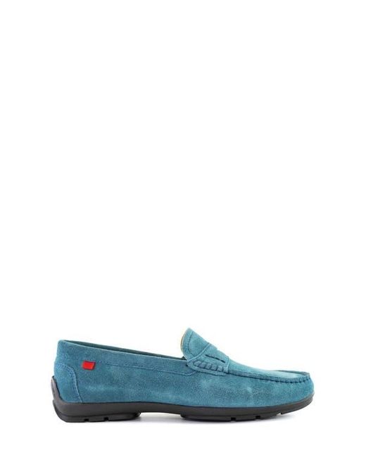 Marc Joseph New York Blue Hamilton Place Leather Penny Driver Loafer for men