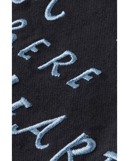 Scotch & Soda Black Washed Embroidery Detail Cotton Workwear Jacket