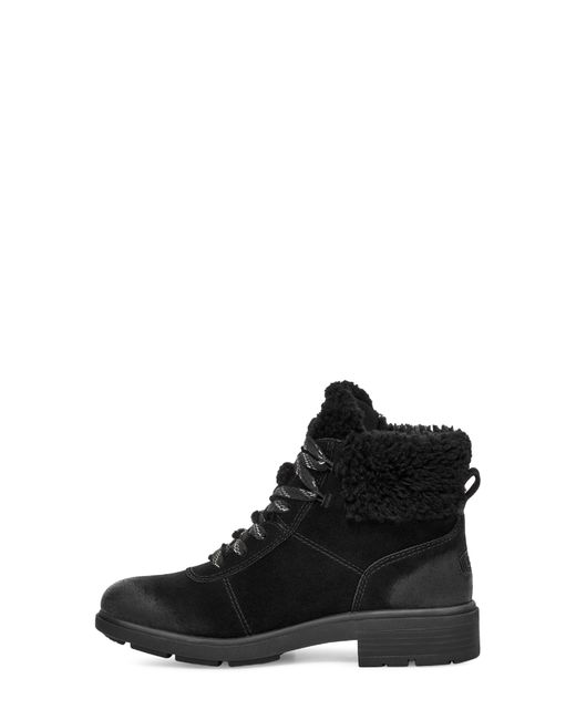 UGG Harrison Cozy Lace up Waterproof Boot in Black Lyst