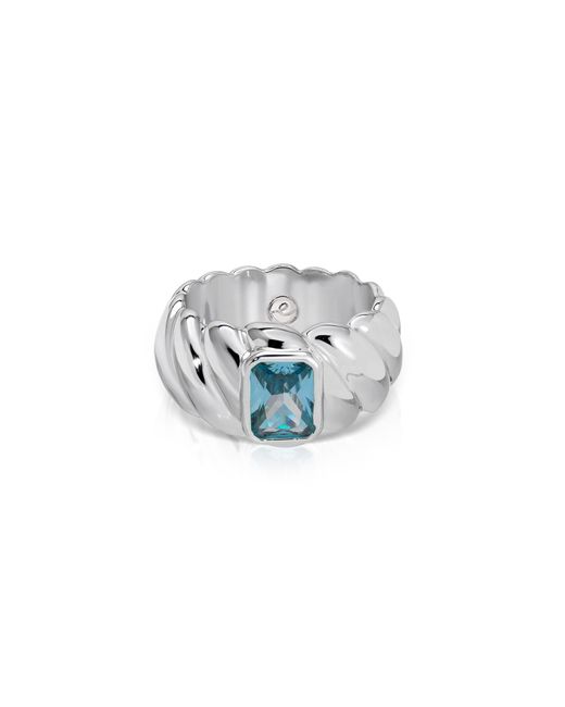 Ettika White So Twisted Crystal Statement Ring