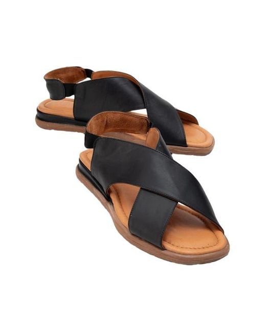 Forever & Always Shoes Multicolor Broods Elastic Leather Slip On Sandals
