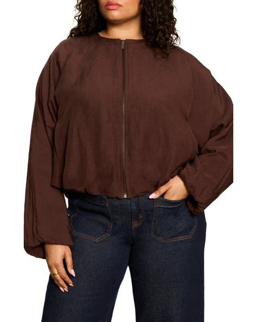 Sanctuary Black Linen Blend Bubble Jacket