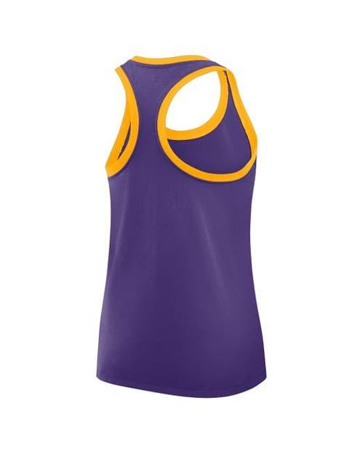 Nike Purple Lsu Tigers Primetime Tri-Blend Racerback Tank Top