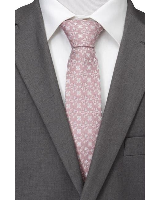 Cufflinks Inc. Pink X Disney Mickey Mouse Floral Silk Tie for men