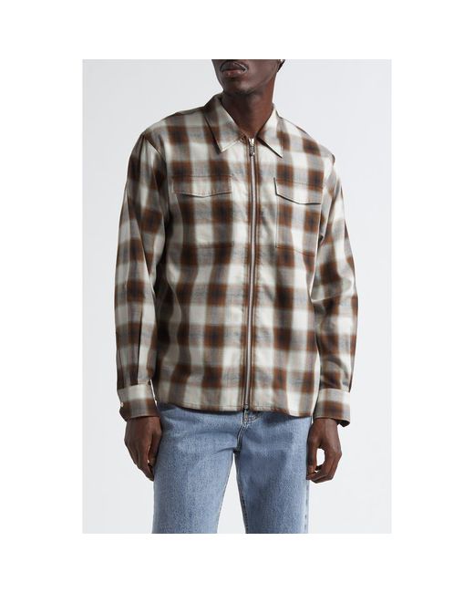 mens brown check dress shirt Slim Fit Check Plaid Cotton Blend Brick Casual Shirt S / 6 / Brick main image 1