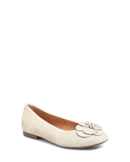 Børn Natural Petula Flower Embellished Flat
