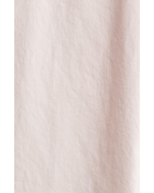 Frank & Eileen Pink Mary Long Sleeve Tattered Cotton Denim Shirtdress