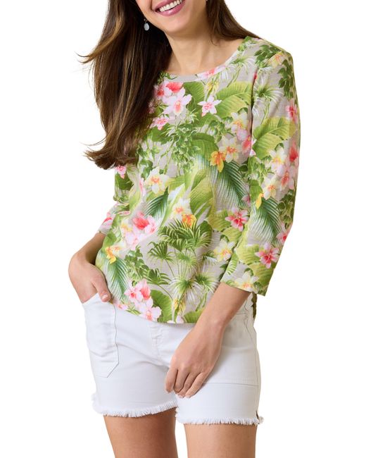 Tommy Bahama Green Ashby Isles Riviera Floral Cotton T-shirt